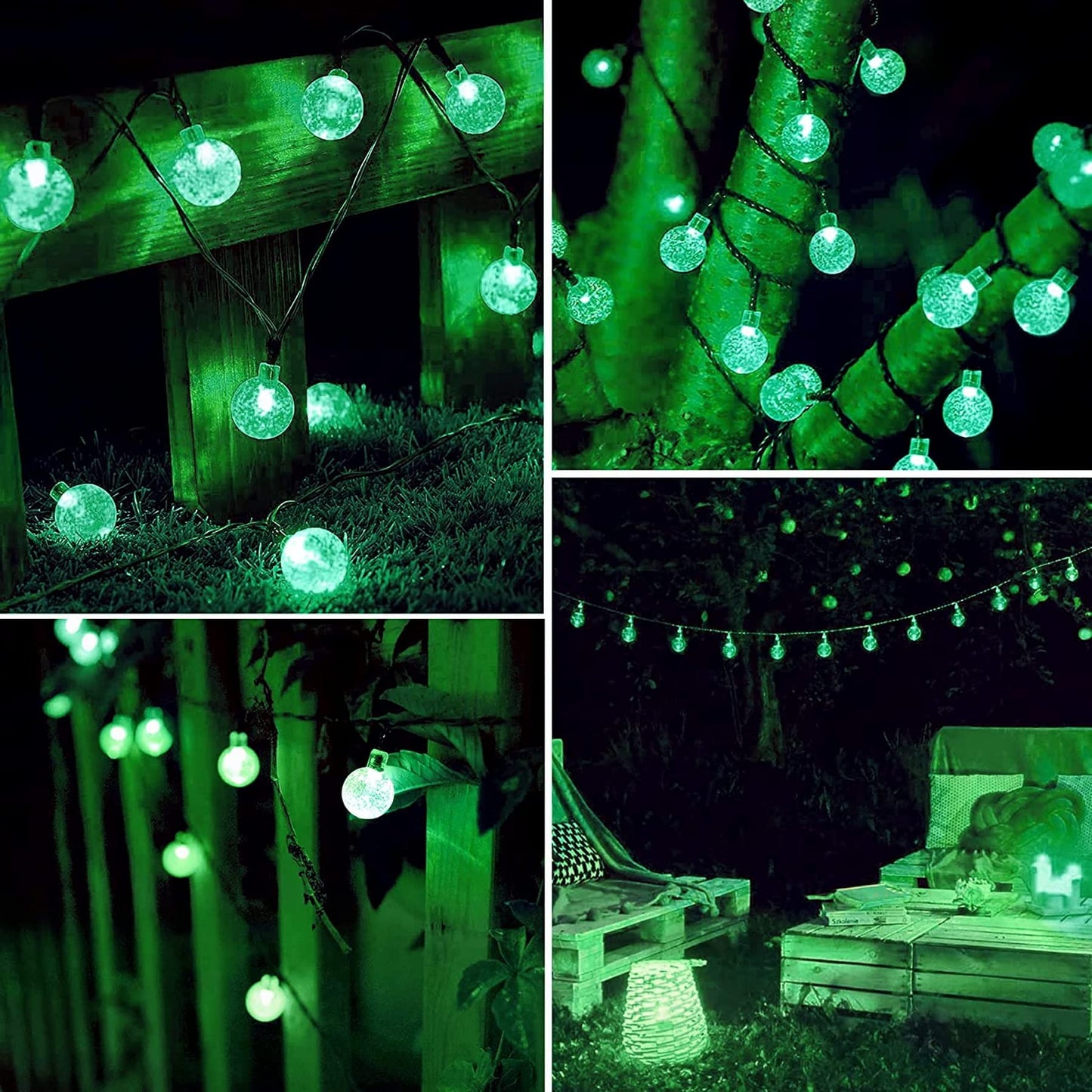 Lezonic Solar Fairy Lights Outdoor – 50 LED Waterproof String Lights