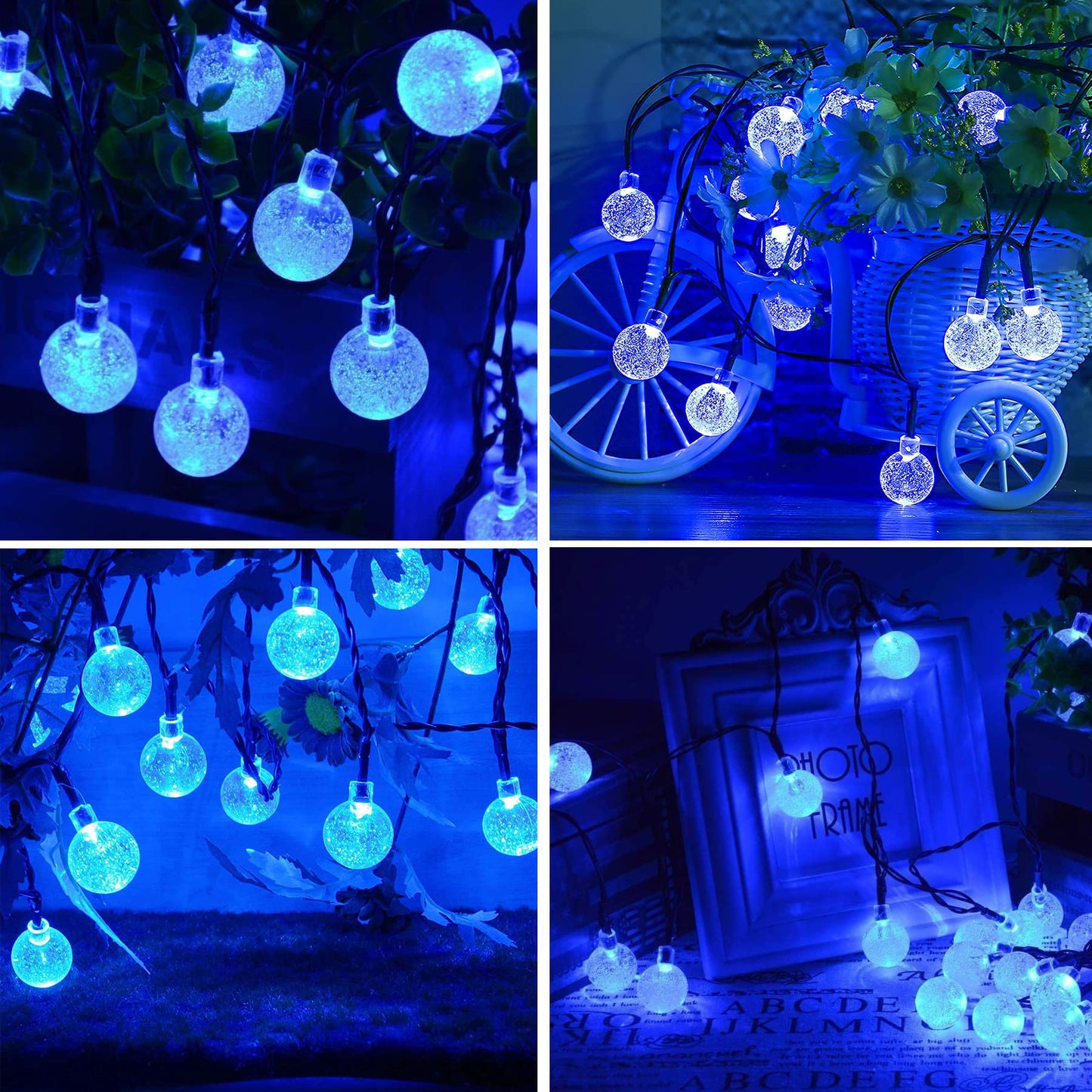 Lezonic Solar Fairy Lights Outdoor – 50 LED Waterproof String Lights