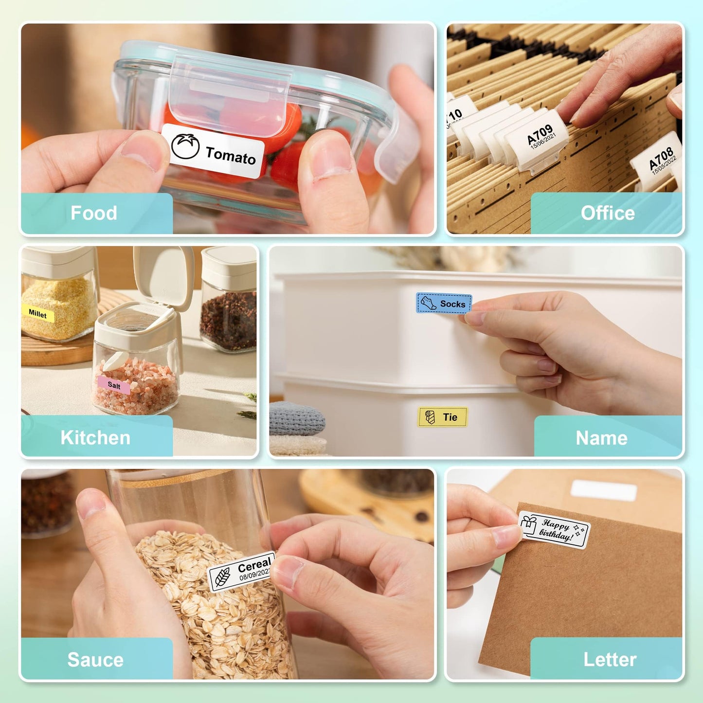 Nelko Label Maker Machine P21 – Bluetooth Portable Label Printer with Tape, Mini Wireless Sticker Maker for Organizing, Barcode, Home & Office – White