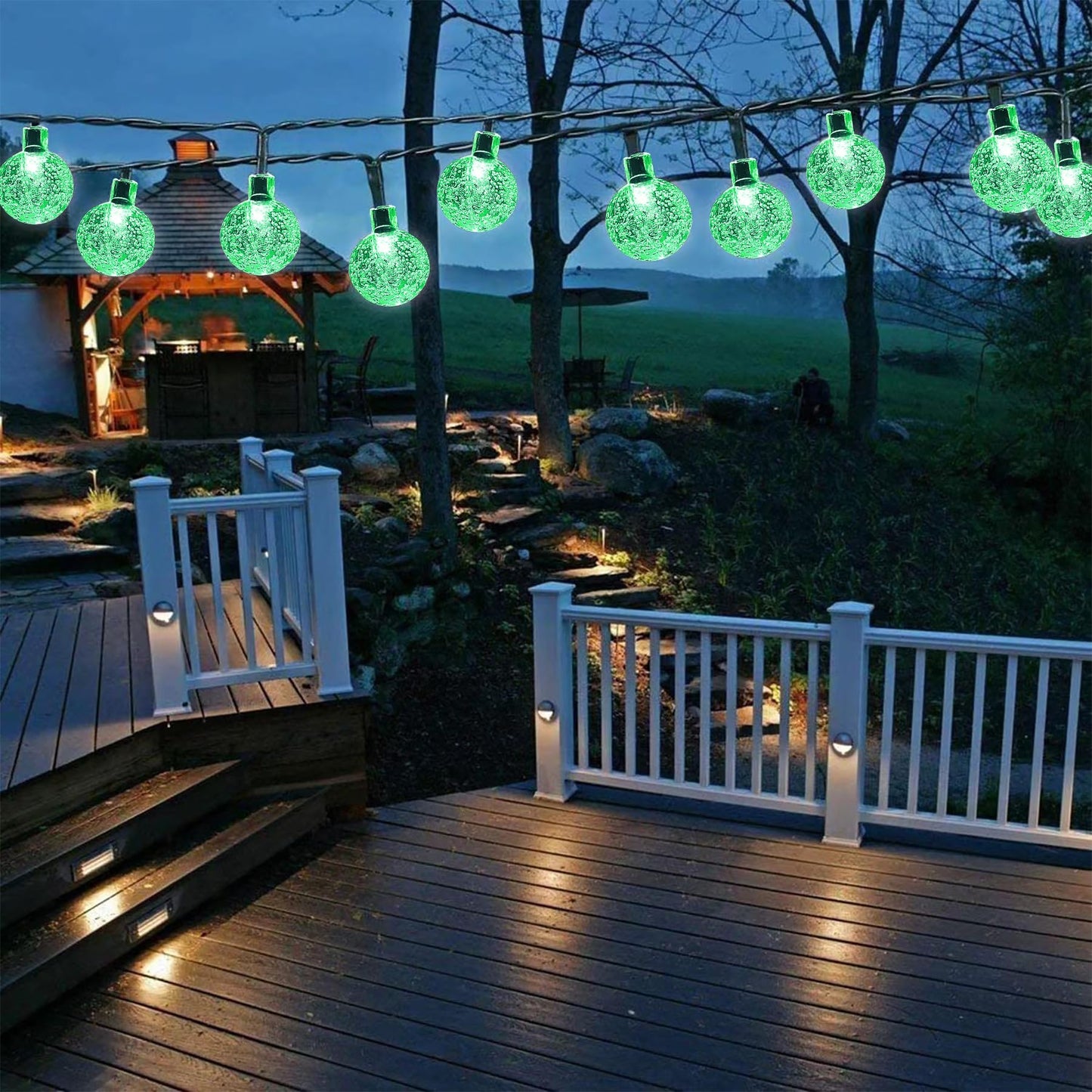 Lezonic Solar Fairy Lights Outdoor – 50 LED Waterproof String Lights