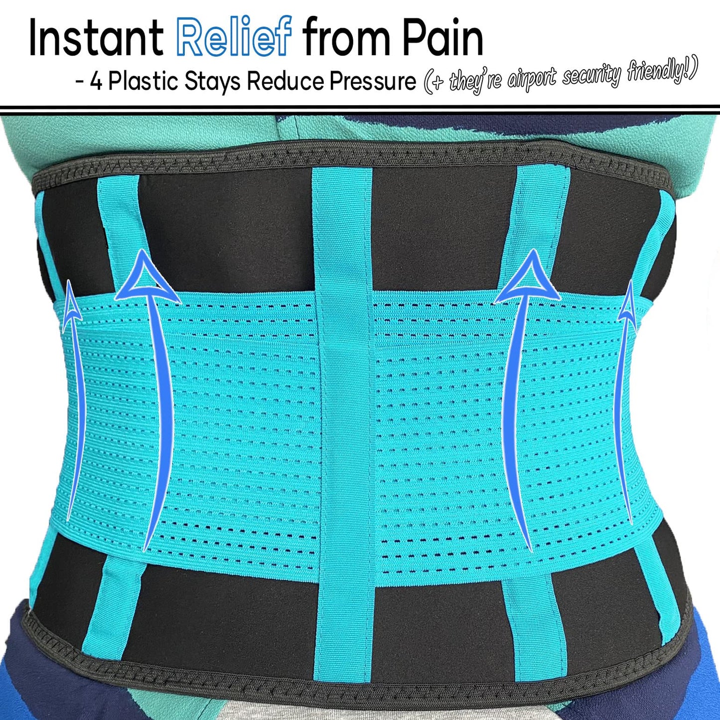 MEDiBrace Back Support Belt Back Brace for Lower Lumbar Pain Relief for Men and Women - Medical Grade Orthopaedic Waist Compression for Sciatica Nerve, Scoliosis
