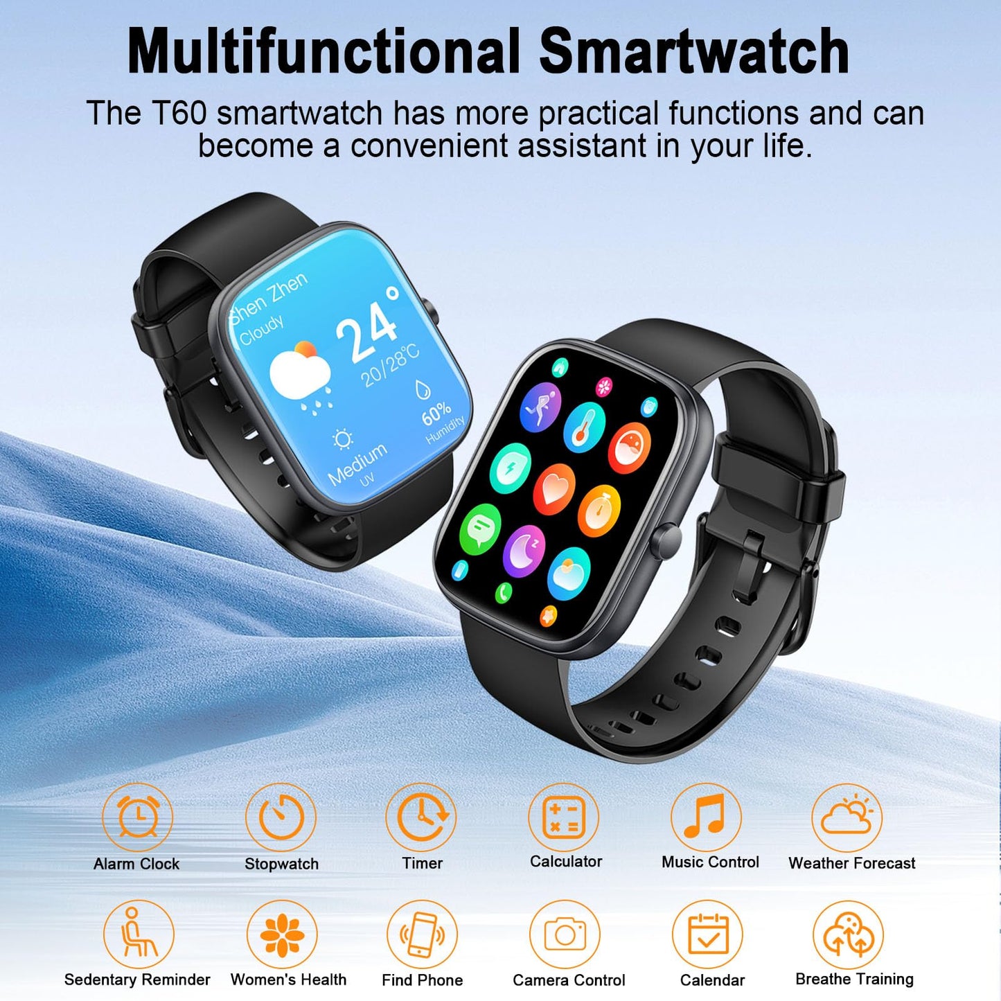 Smart Watch for Men Women Answer/Make Calls, 1.91" Fitness with Heart Rate Sleep Monitor, Step Counter Fitness Sports Activity Waterproof