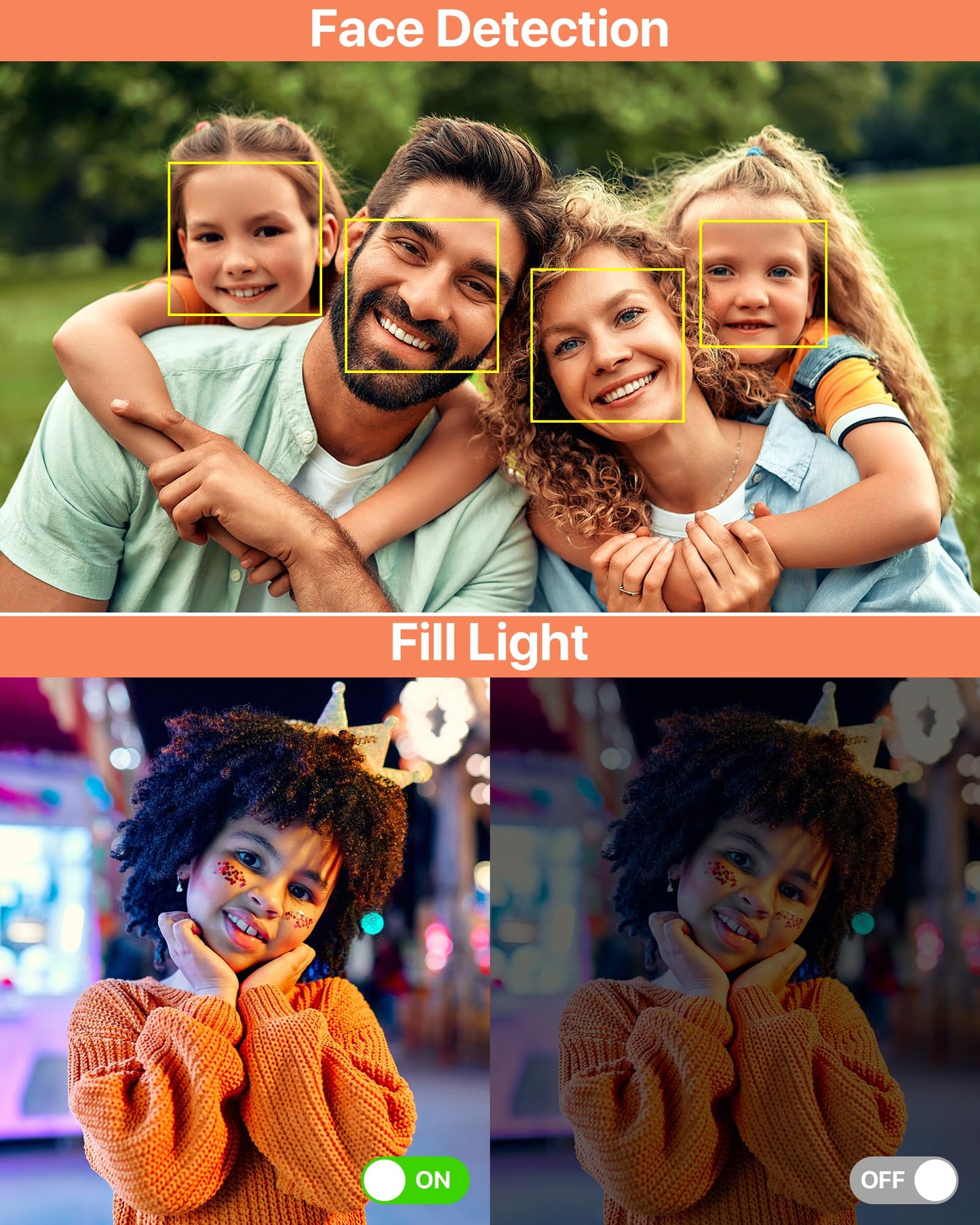 1080P FHD Compact Digital Camera 44MP – Mini Portable Vlogging Camera with 2.4" LCD, 16X Zoom, Battery Included (Pink, No SD Card)