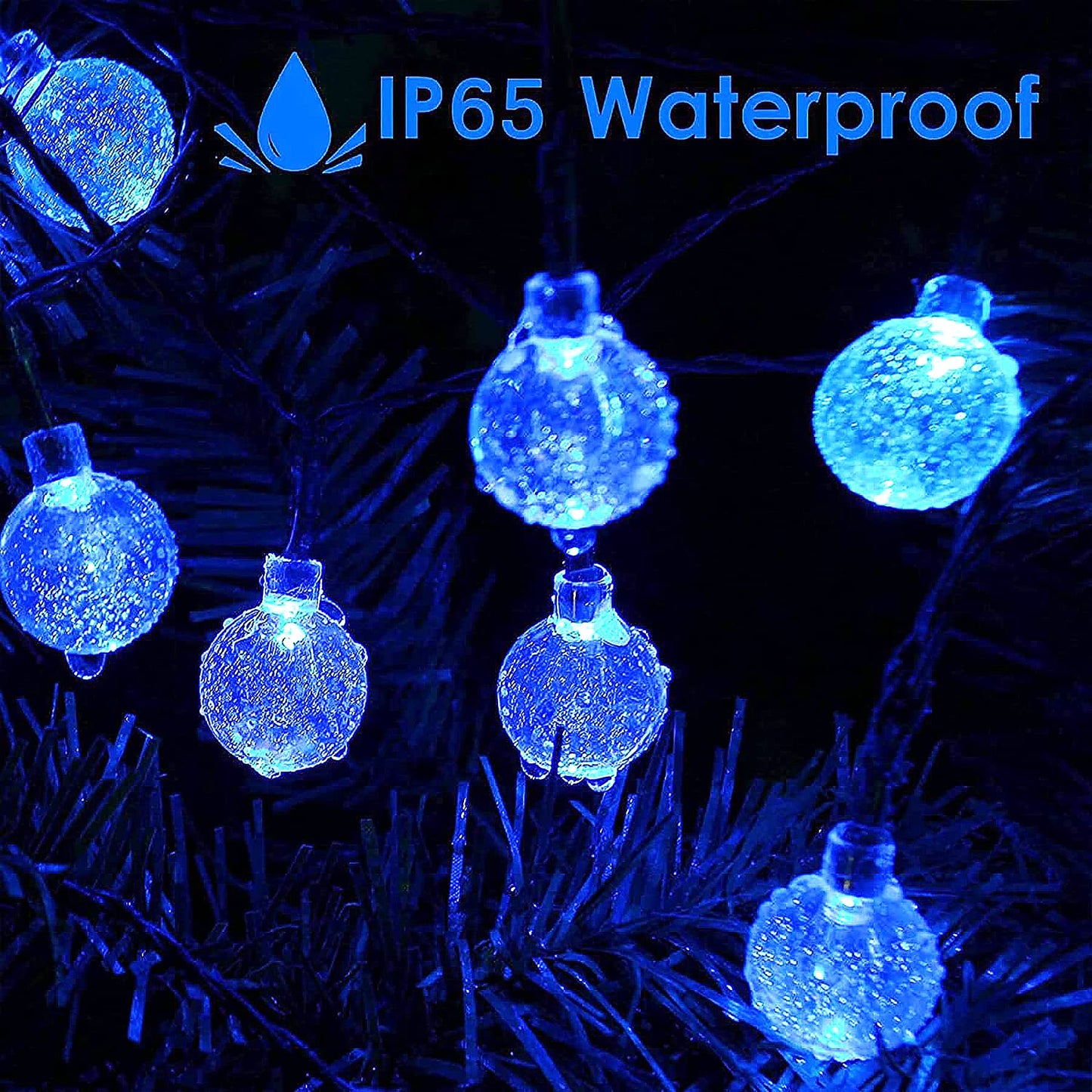 Lezonic Solar Fairy Lights Outdoor – 50 LED Waterproof String Lights