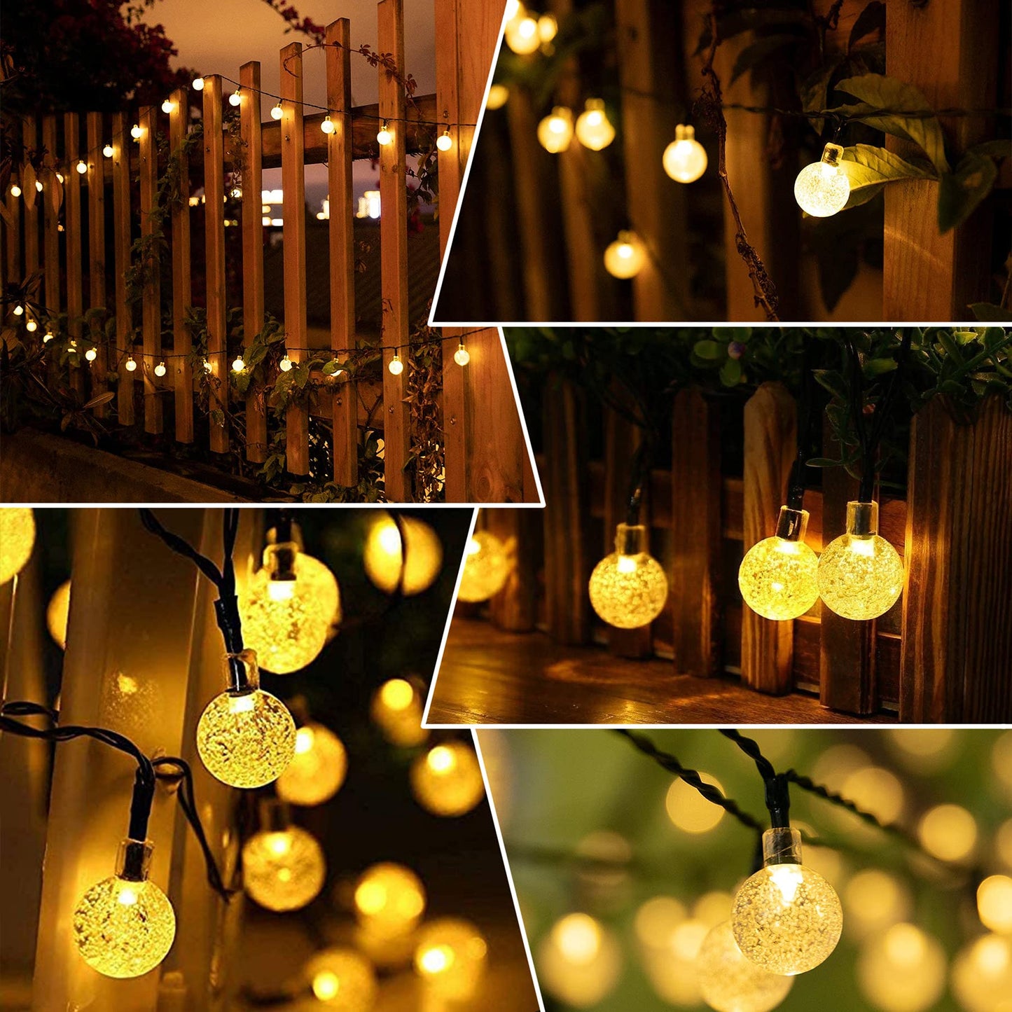 Lezonic Solar Fairy Lights Outdoor – 50 LED Waterproof String Lights