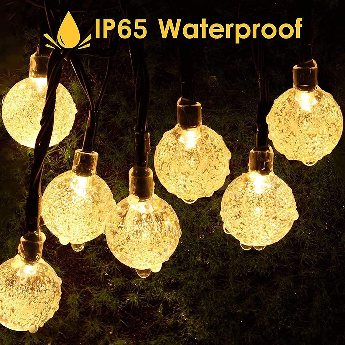 Lezonic Solar Fairy Lights Outdoor – 50 LED Waterproof String Lights