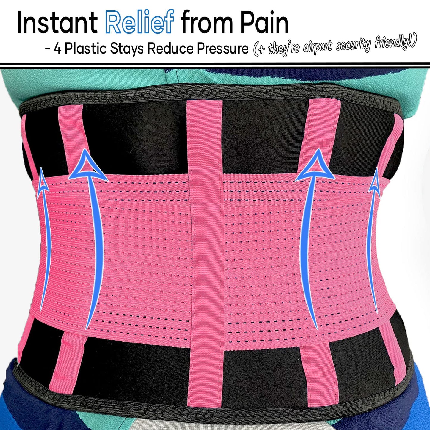 MEDiBrace Back Support Belt Back Brace for Lower Lumbar Pain Relief for Men and Women - Medical Grade Orthopaedic Waist Compression for Sciatica Nerve, Scoliosis