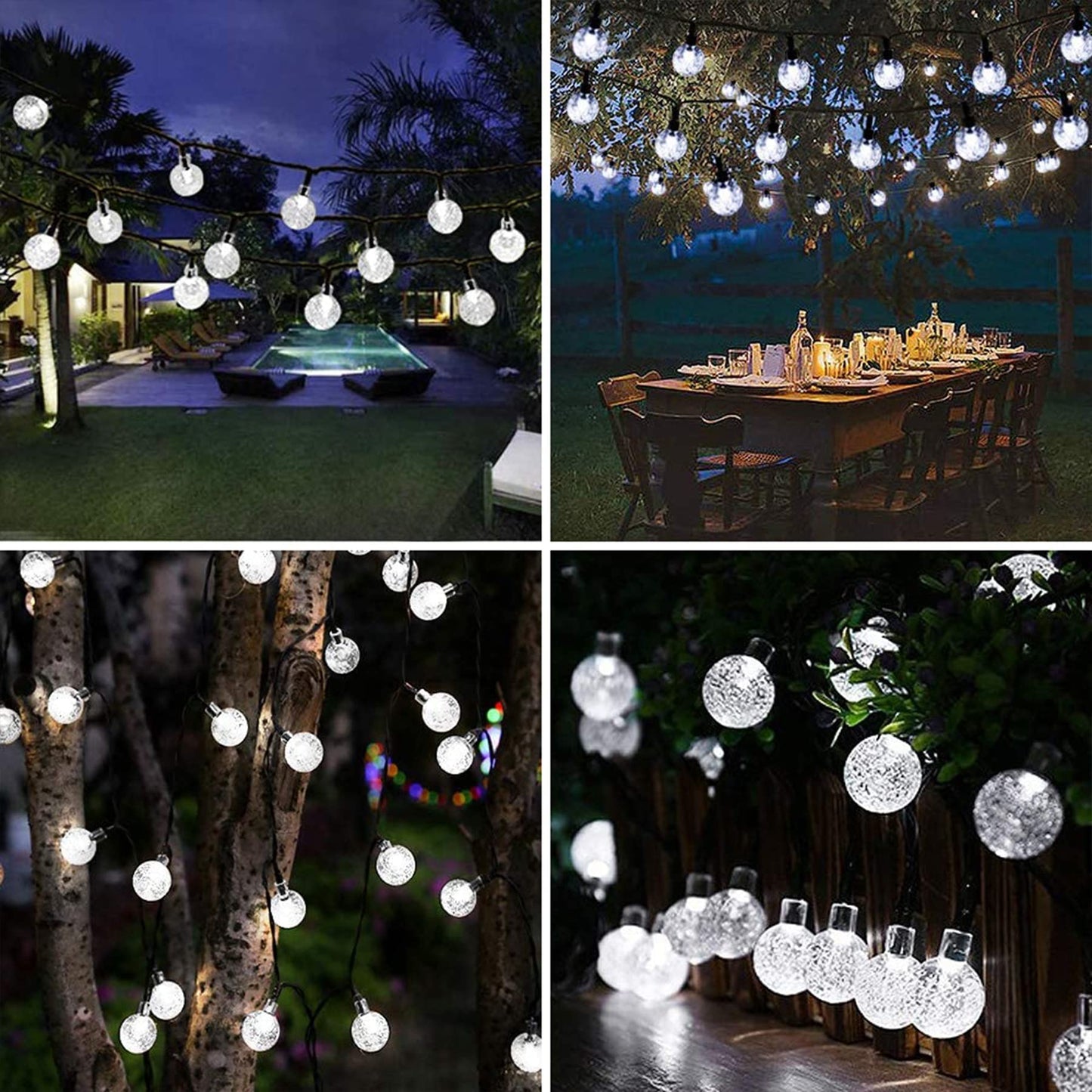 Lezonic Solar Fairy Lights Outdoor – 50 LED Waterproof String Lights
