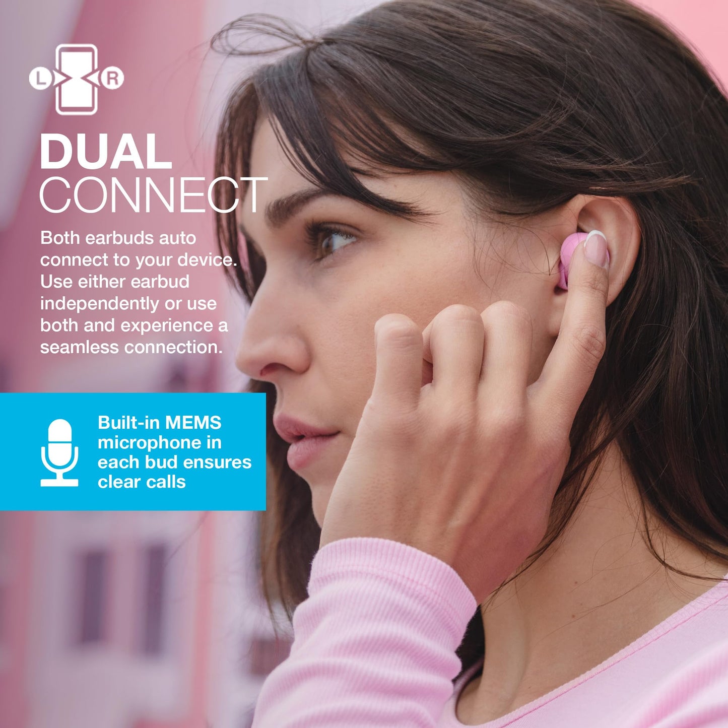JLab Go Air Pop+ True Wireless Earbuds – Bluetooth Earphones with 35H Playtime, USB-C Charging Case, EQ3 Sound & Multipoint, Black
