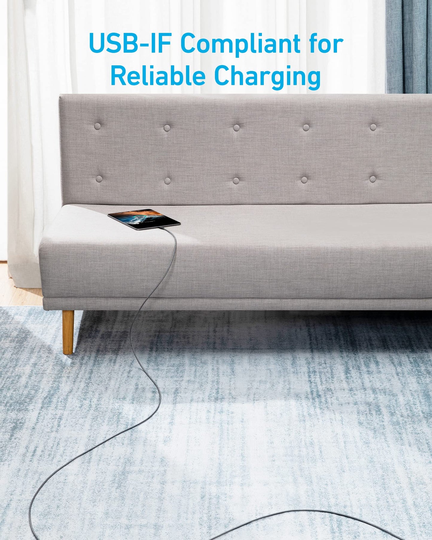 Anker USB C Cable, 310 USB C to USB C Cable (3ft),USB C Charger Cable Fast Charge for Samsung Galaxy S22, iPad Pro 2021, iPad Mini 6, iPad Air 4, MacBook Pro