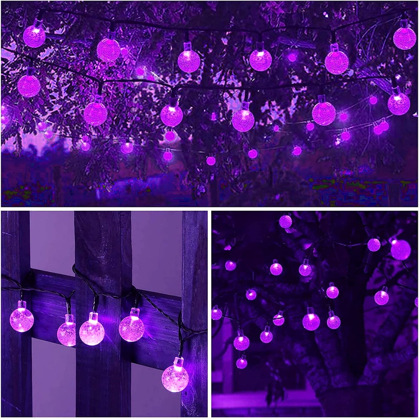 Lezonic Solar Fairy Lights Outdoor – 50 LED Waterproof String Lights