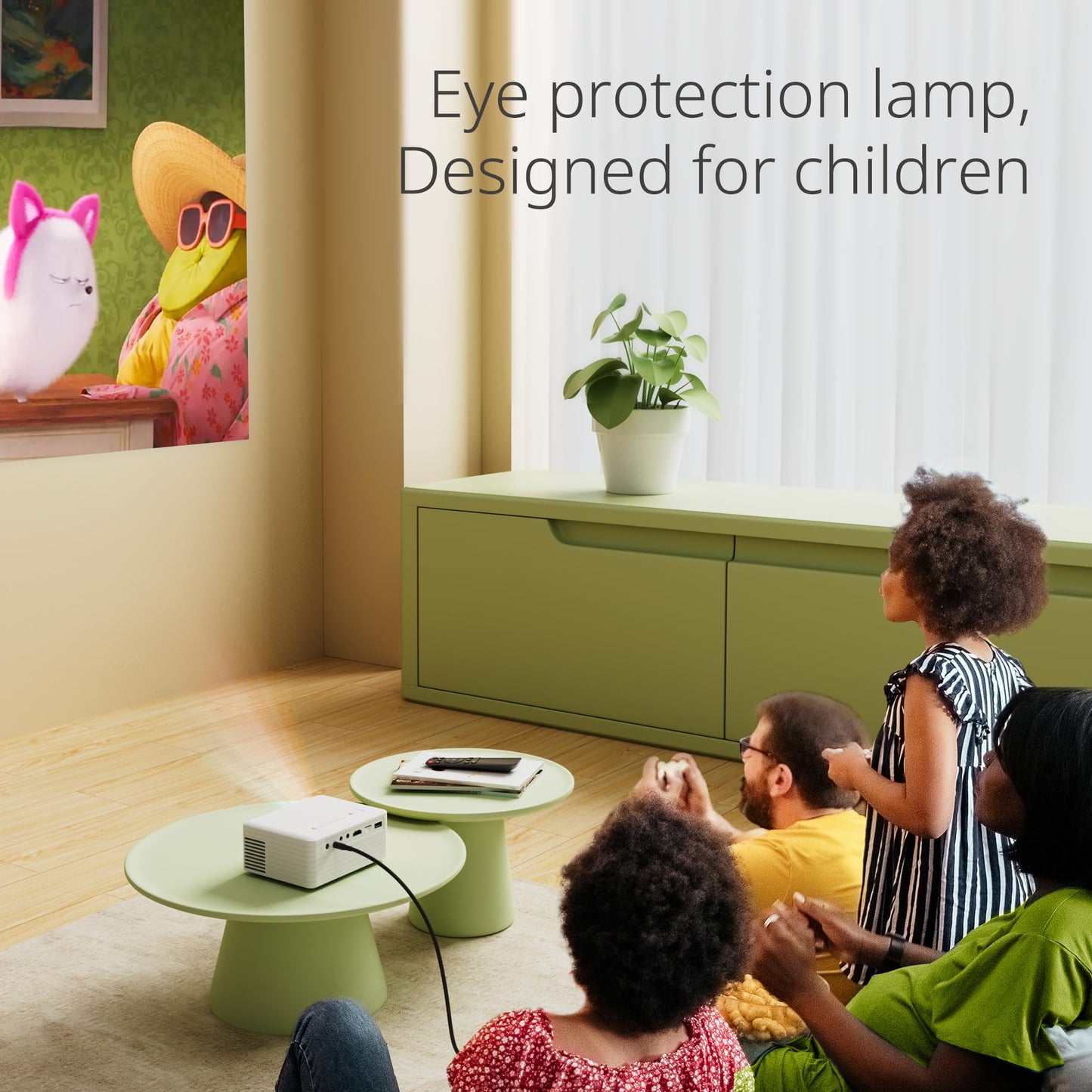 YOTON Y3 Mini Projector, Portable Phone Projector 1080P Full HD Support, Home Theater Movie Projector, Small Video Projector Compatible with HDMI,Smartphone,Tablet