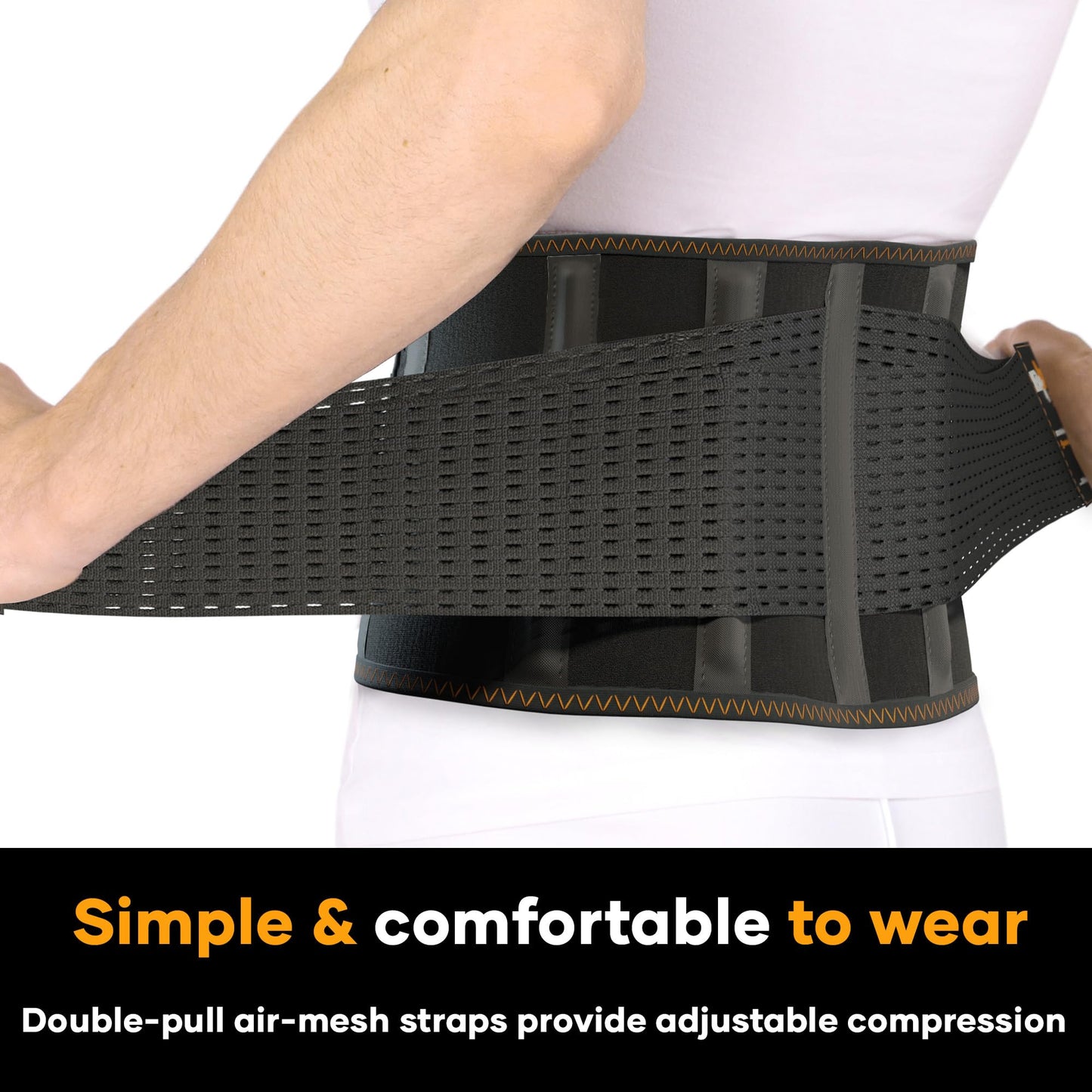 MEDiBrace Back Support Belt Back Brace for Lower Lumbar Pain Relief for Men and Women - Medical Grade Orthopaedic Waist Compression for Sciatica Nerve, Scoliosis