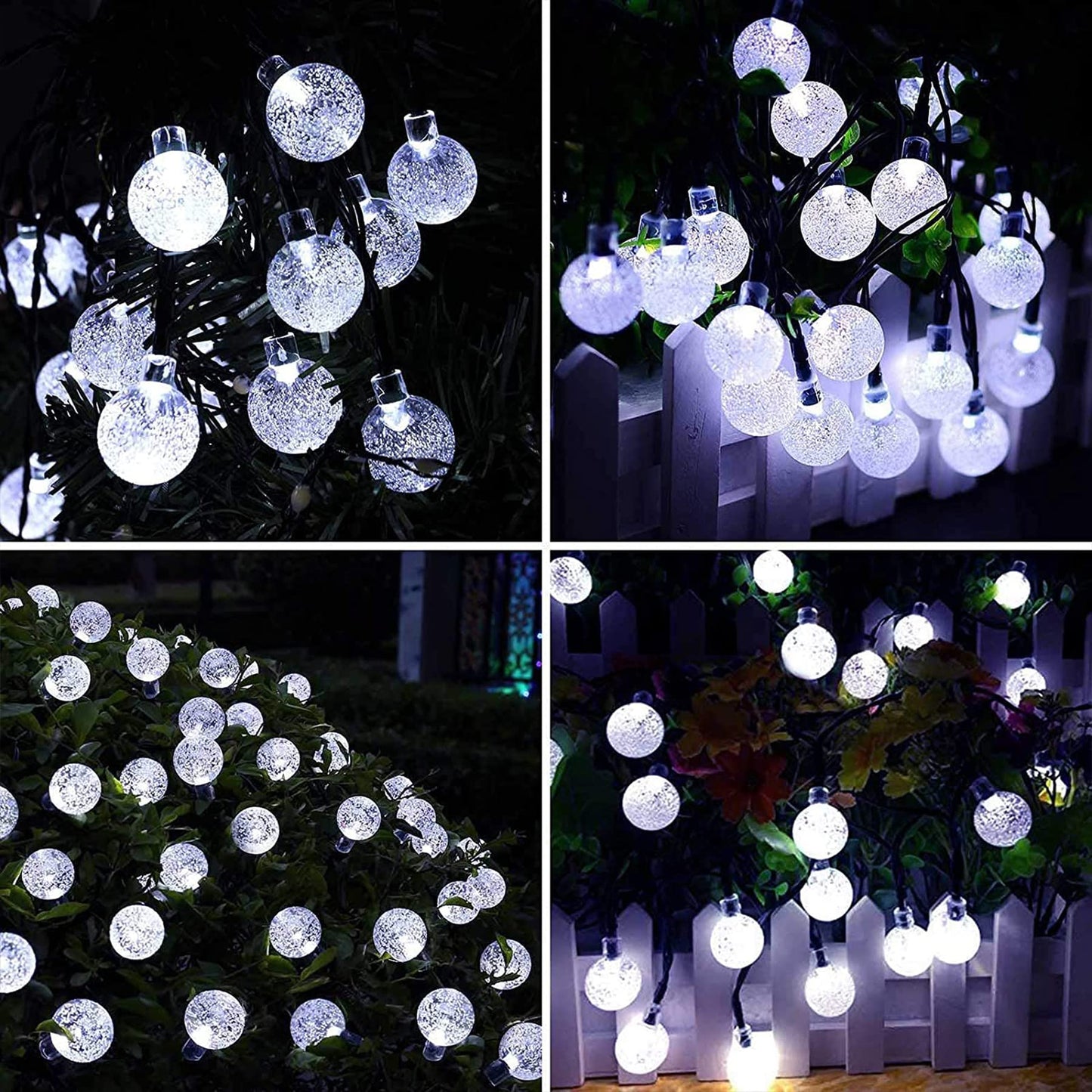 Lezonic Solar Fairy Lights Outdoor – 50 LED Waterproof String Lights