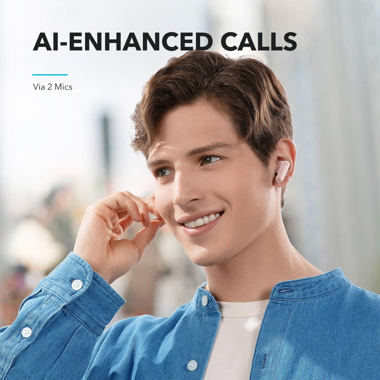 Anker P20i True Wireless Earbuds, 10mm Drivers with Big Bass, Bluetooth 5.3, 30H Long Playtime, IPX5 Water-Resistant, 2 Mics for AI Clear Calls