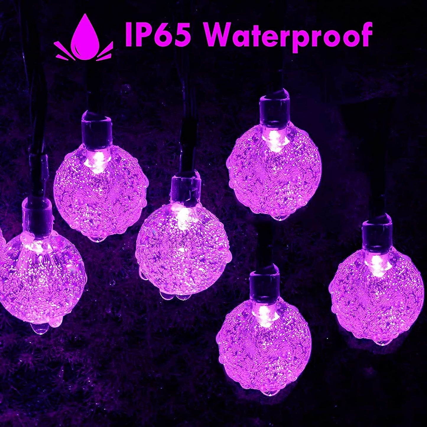 Lezonic Solar Fairy Lights Outdoor – 50 LED Waterproof String Lights