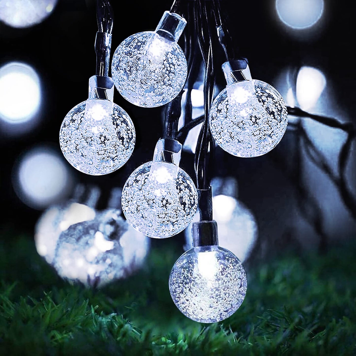 Lezonic Solar Fairy Lights Outdoor – 50 LED Waterproof String Lights