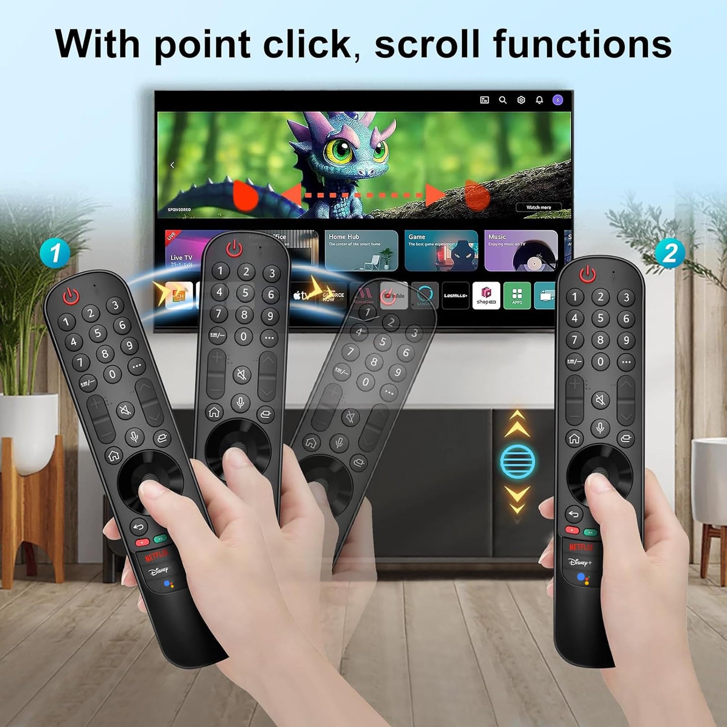 Smart LG tv remote LG tv remote control LG remote control for tv LG remote LG remote control LG tv remote control replacement for AKB75095308 AKB75095307 AKB7415324 LG Remote Control For Tv