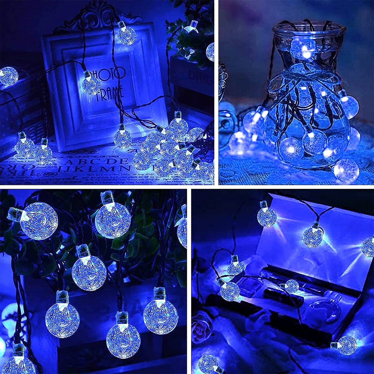 Lezonic Solar Fairy Lights Outdoor – 50 LED Waterproof String Lights