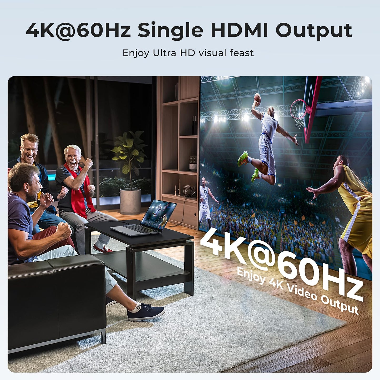 USB C to HDMI Adapter, Type c to HDMI 4K with Video Audio Output for iPhone 15,MacBook Pro Samsung Note, Huawei Mate