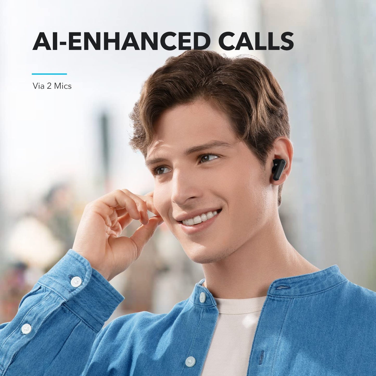 Anker P20i True Wireless Earbuds, 10mm Drivers with Big Bass, Bluetooth 5.3, 30H Long Playtime, IPX5 Water-Resistant, 2 Mics for AI Clear Calls