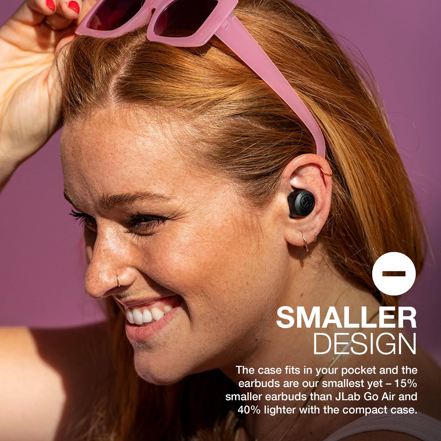 JLab Go Air Pop True Wireless Earbuds, In Ear Headphones, Bluetooth Earphones, Ear Buds with 32H Playtime, Bluetooth Earbuds with Microphone, USB Charging Case, Dual Connect