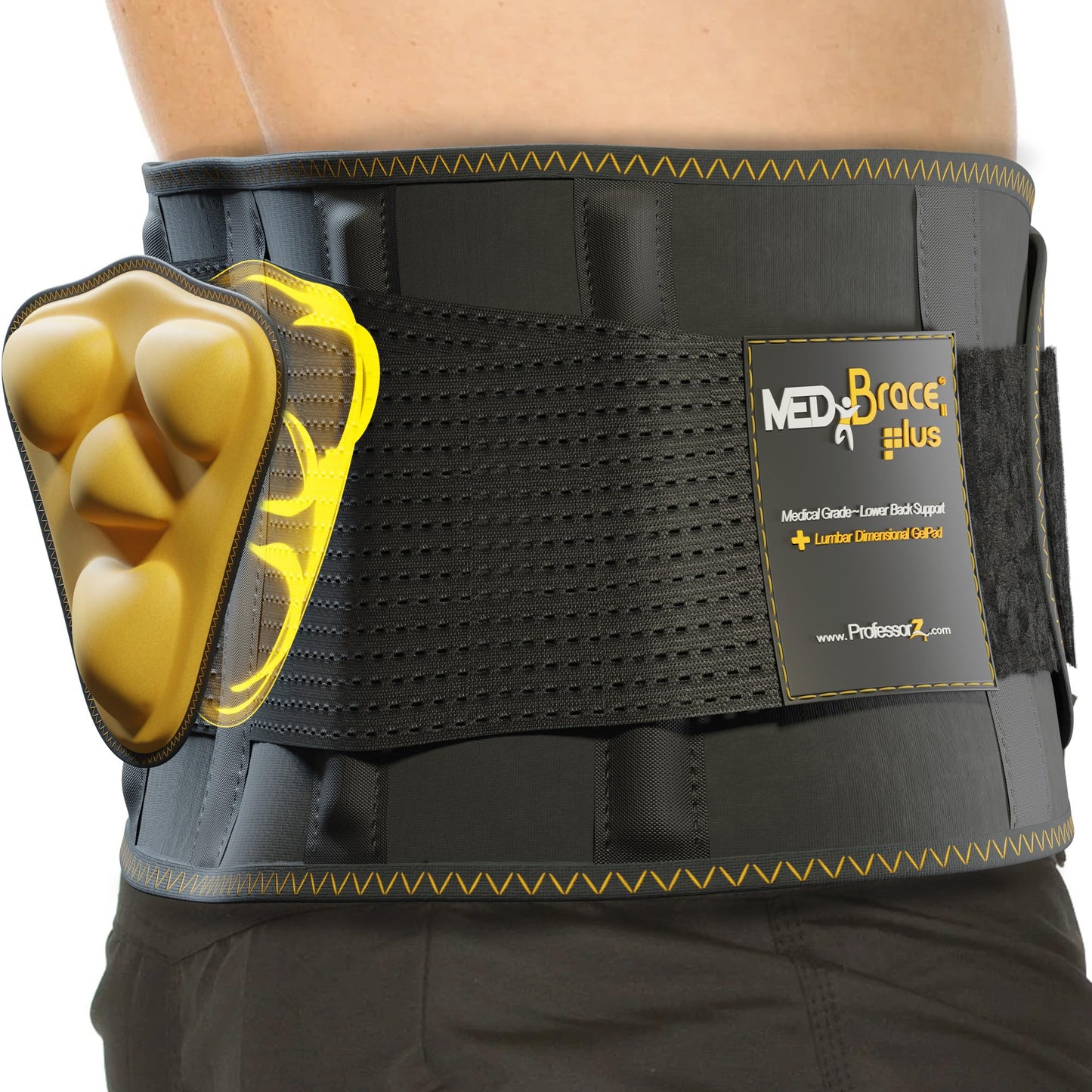 MEDiBrace Back Support Belt Back Brace for Lower Lumbar Pain Relief for Men and Women - Medical Grade Orthopaedic Waist Compression for Sciatica Nerve, Scoliosis