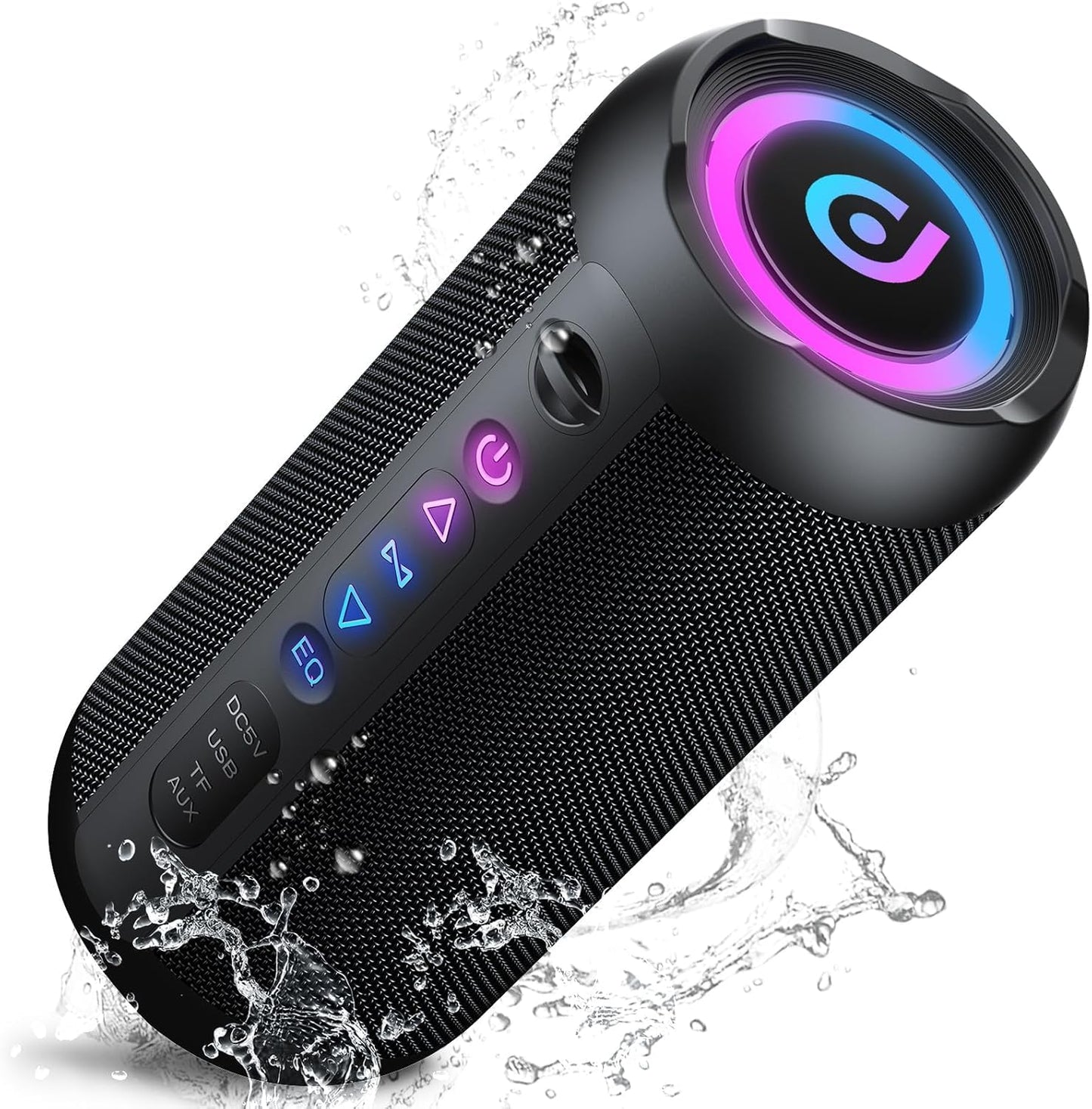 Taopodo Portable Bluetooth Speaker – 30W Stereo, IPX7 Waterproof, 30H Playtime, RGB Lights, TWS Pairing, Wireless
