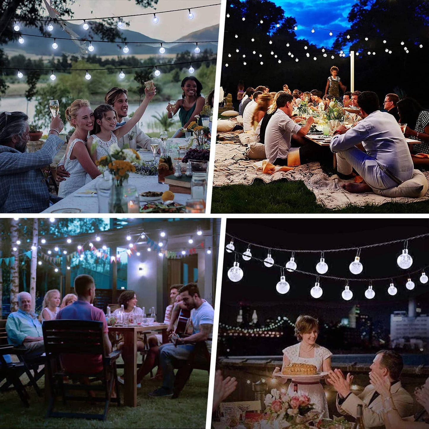 Lezonic Solar Fairy Lights Outdoor – 50 LED Waterproof String Lights