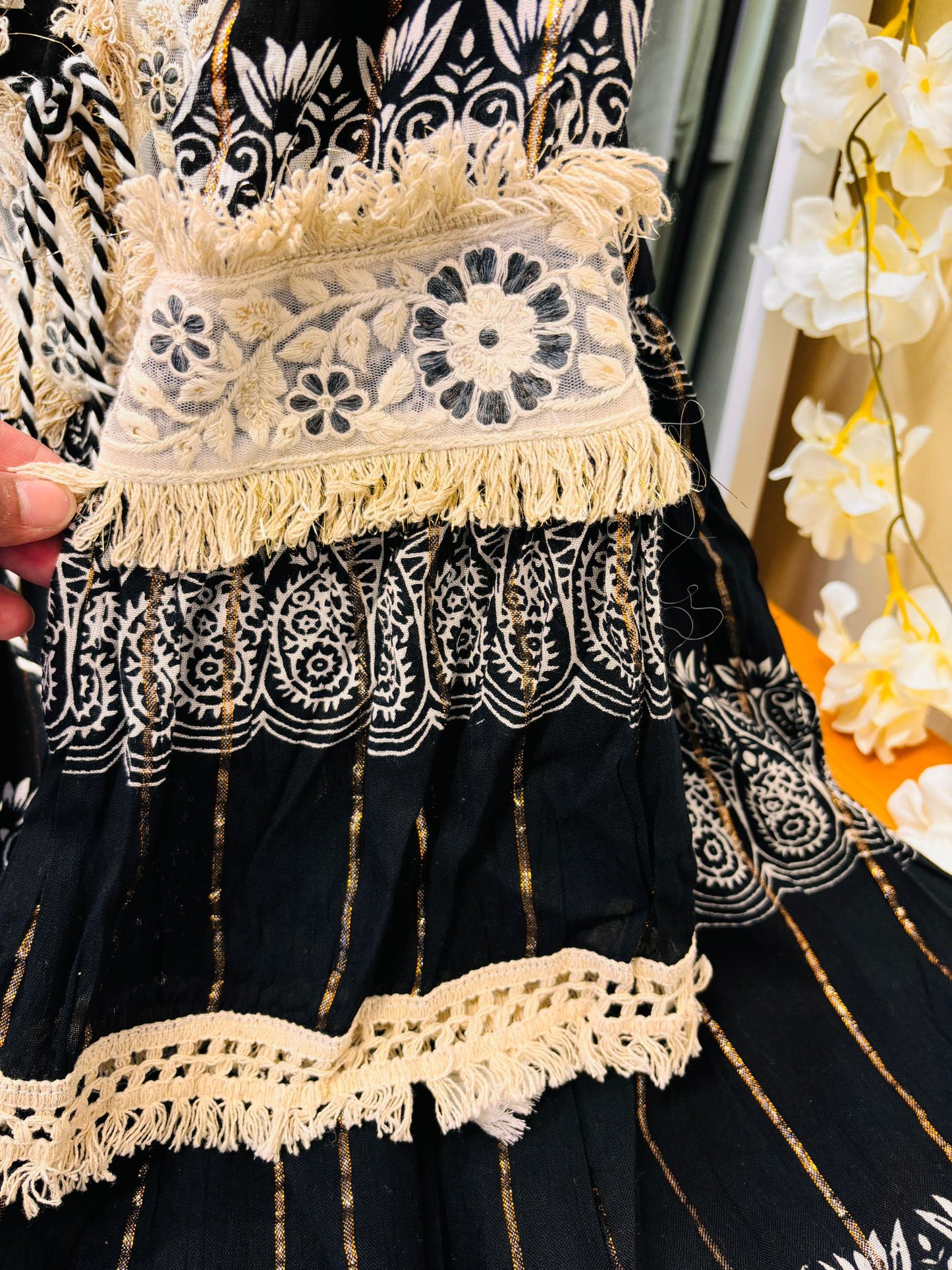 Boho dress with exquisite hand-embroidered, Boho Essence Maxi Summer Long Dress