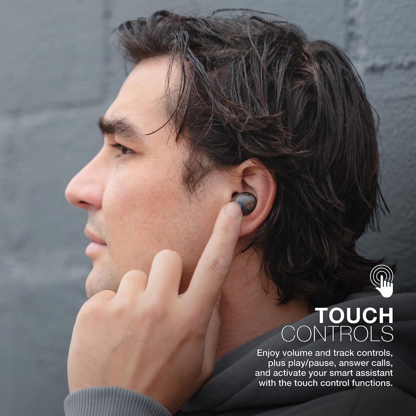 JLab Go Air Pop+ True Wireless Earbuds – Bluetooth Earphones with 35H Playtime, USB-C Charging Case, EQ3 Sound & Multipoint, Black