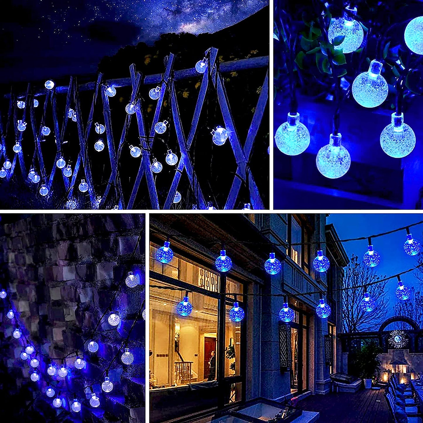 Lezonic Solar Fairy Lights Outdoor – 50 LED Waterproof String Lights