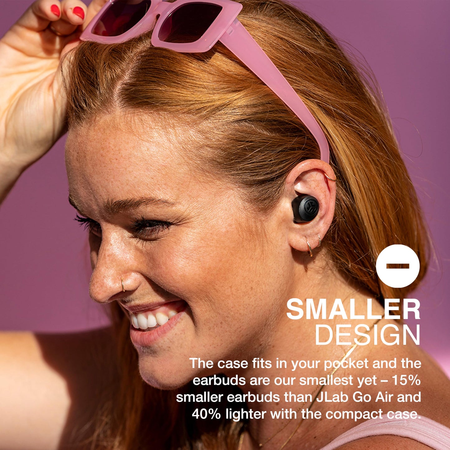 JLab Go Air Pop+ True Wireless Earbuds – Bluetooth Earphones with 35H Playtime, USB-C Charging Case, EQ3 Sound & Multipoint, Black