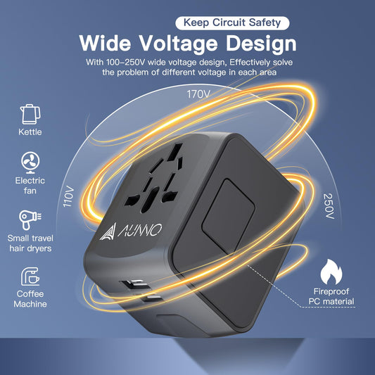 AUNNO Universal Travel Adapter