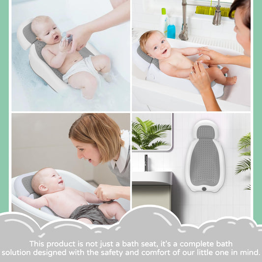 Baby Bath Support Newborn with Thermometer Collapsible