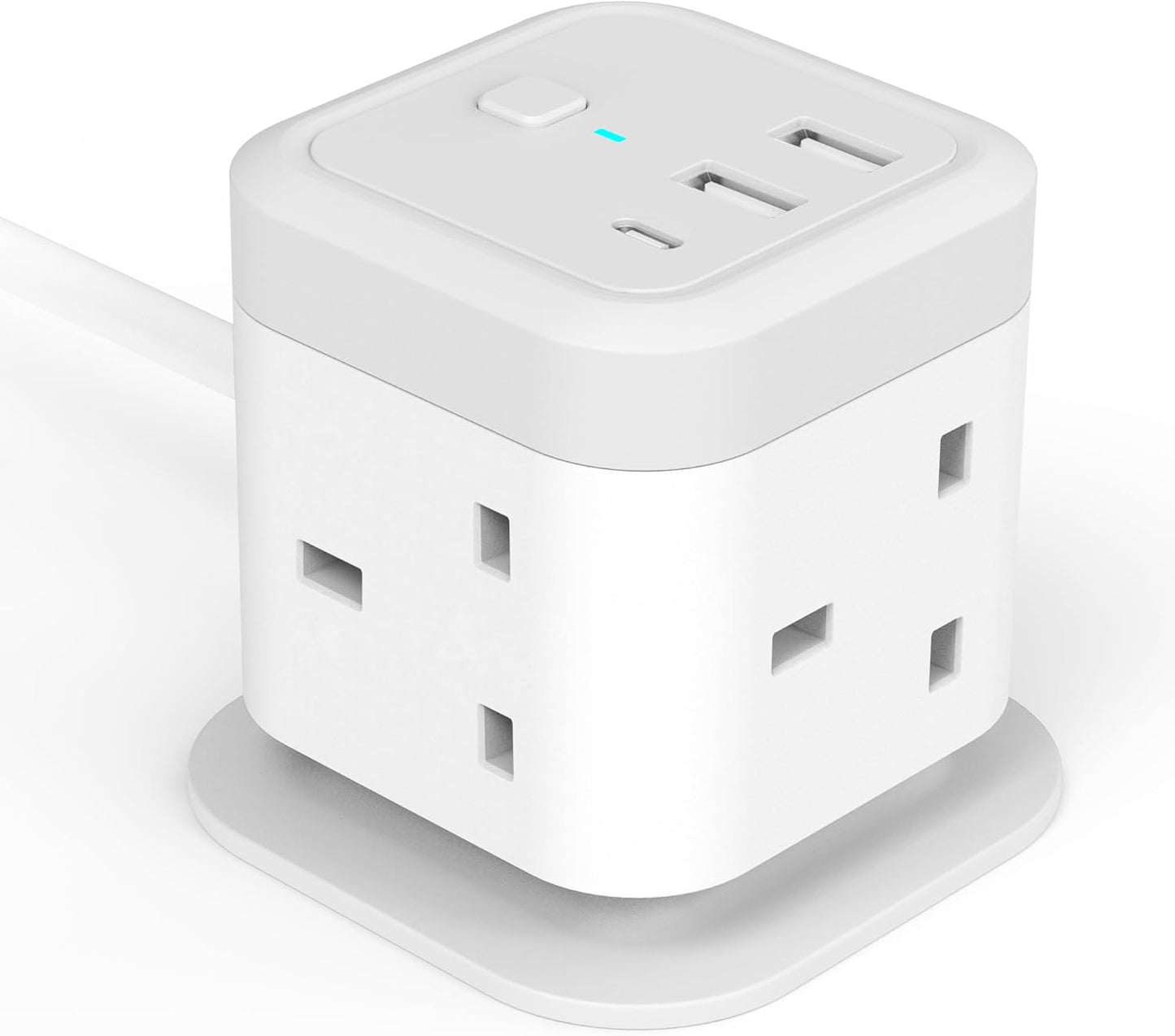 Cube Extension Lead with USB Slots