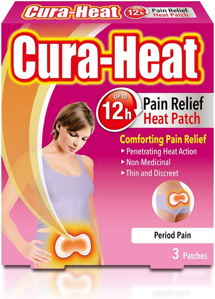 Cura-heat Period Pain 3 patches, 1 pack