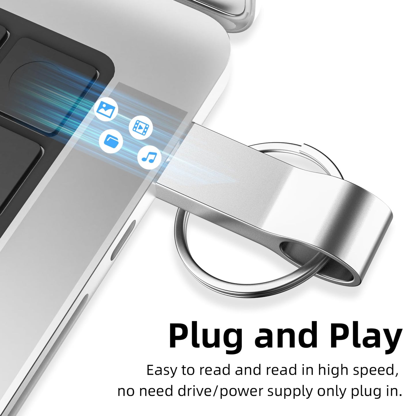 Deeiqeyp USB Stick 982GB Metal External USB 3.0 Flash Drive Waterproof Memory