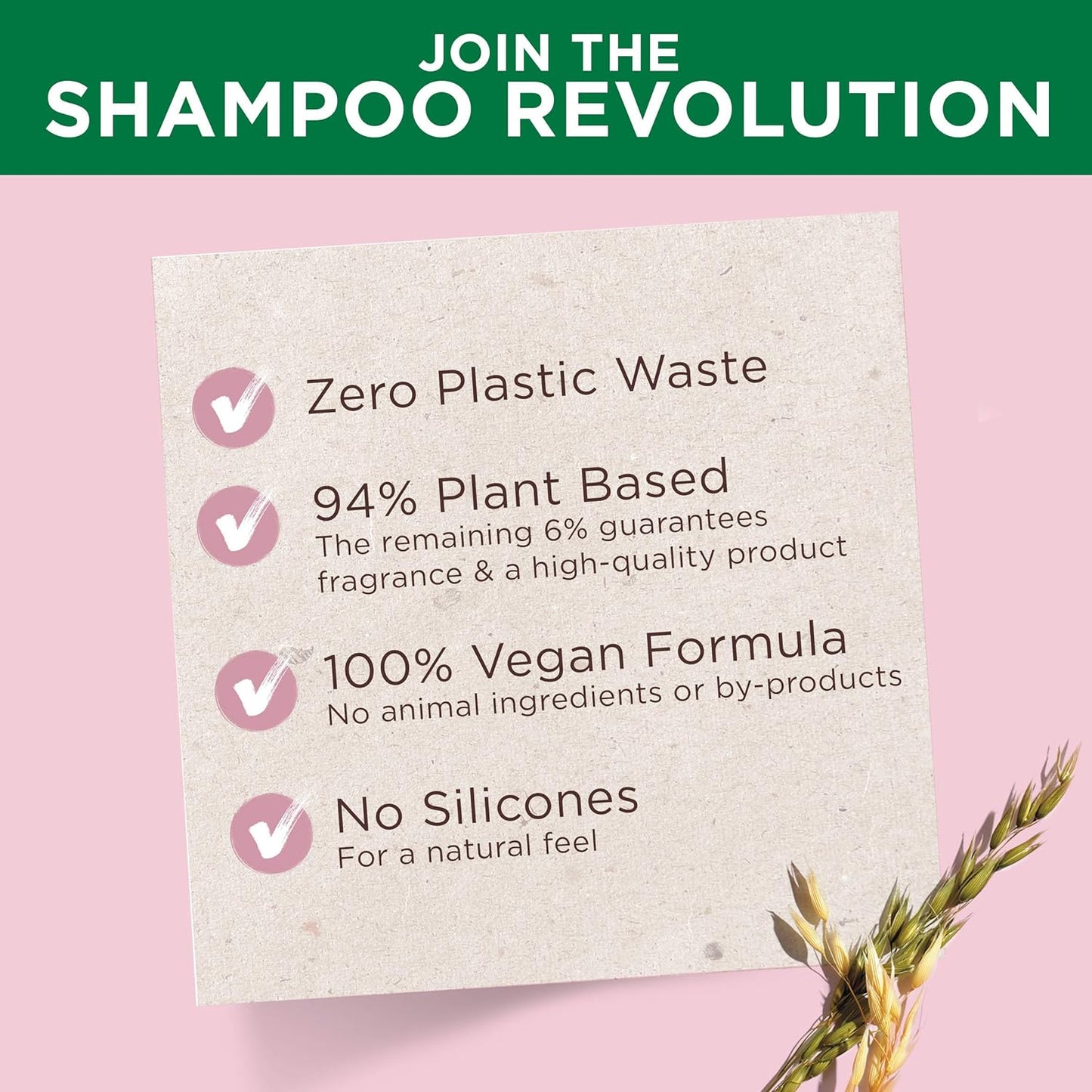 Garnier Delicate Oat Softening Shampoo Bar – Sensitive Scalp & Fragile Hair, Gentle & Nourishing, Clear