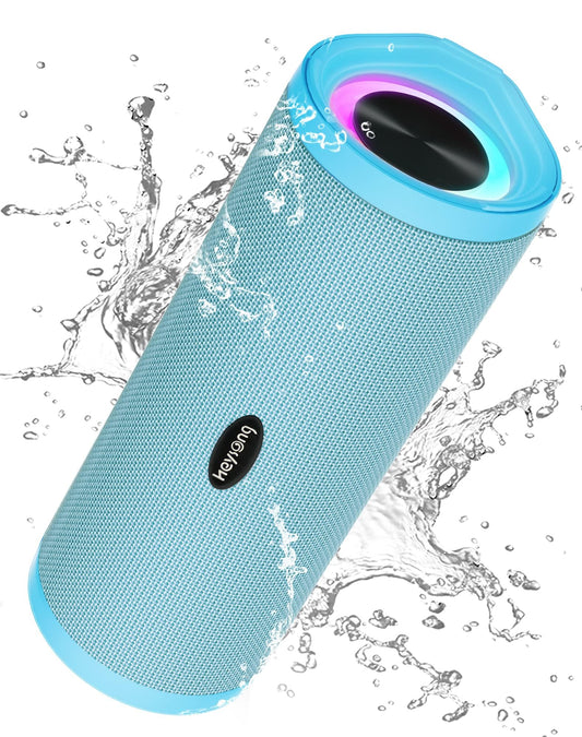 HEYSONG Portable Bluetooth Speaker, Waterproof Outdoor Speakers with LED Light