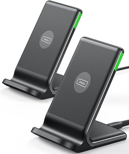 INIU Wireless Charger, 15W Fast Wireless Charging Stand Qi Certified Sleep
