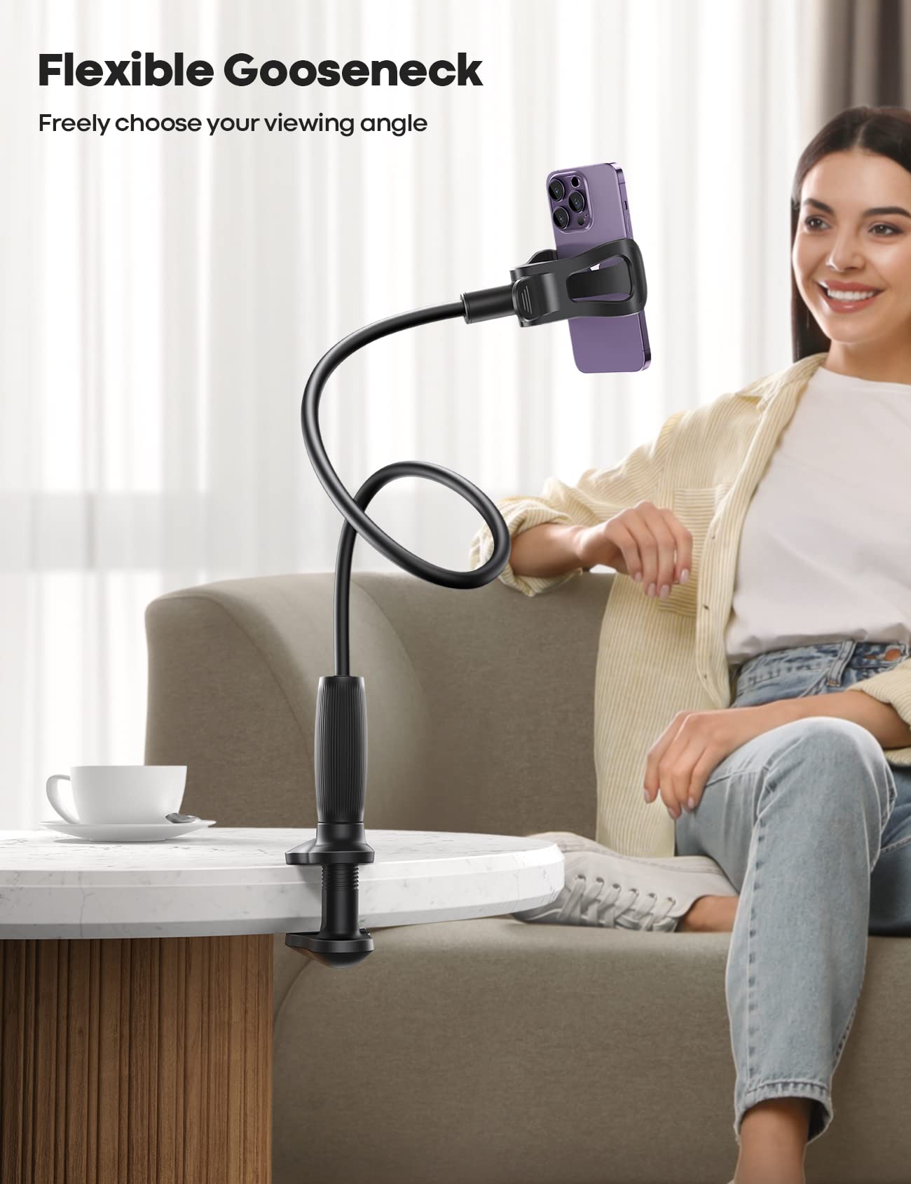Lamicall Gooseneck Bed Phone Holder
