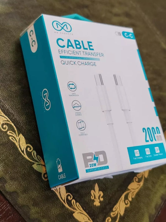 M8 Gadgets iphone USB Cable Efficient Transfer Quick Charge 20W – 120cm. | C-C