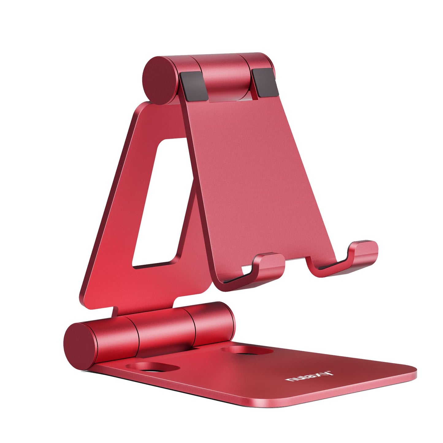 NULAXY Phone Stand, Fully Foldable Angle Height Adjustable Mobile Phone Holder Stand Dock Aluminum Desk Compatible with iPhone 15 14 13 12 11 Pro Max, HUAWEI, Galaxy, All Phones