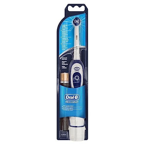 Oral-B Pro-Expert Electric Toothbrushes For Adults, Mothers Day Gifts For Her / Him, 1 Handle, 1 Precision Clean Toothbrush Head, 2 Batteries, 1 Mode with 2D Cleaning, Blue & White