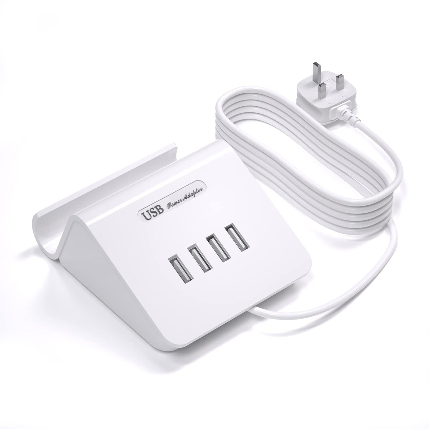 Qurzou USB Charging Station 25W USB Fast Charger Plug,Multi USB Wall Charger for iPhone 15/14/13/12,Samsung Galaxy S23/S22/S21,Android etc