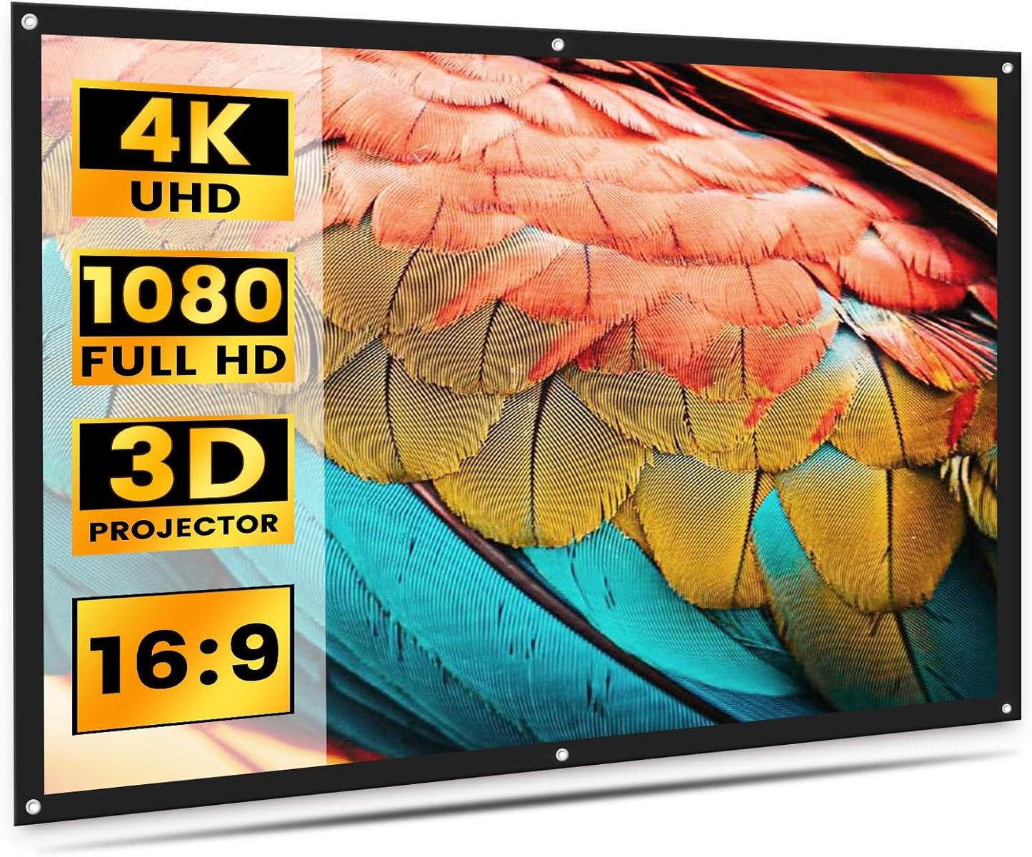 Screen for mini projector,100 Inch Screen, portable Projector,Foldable Projector Screen