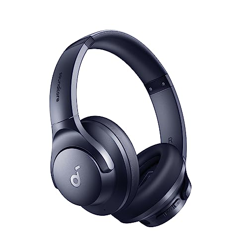 Soundcore by Anker Hybrid Active Noise Cancelling Foldable Headphones, Wireless Over-Ear Bluetooth, Hi-Res Audio, Big Bass, Customize via an App