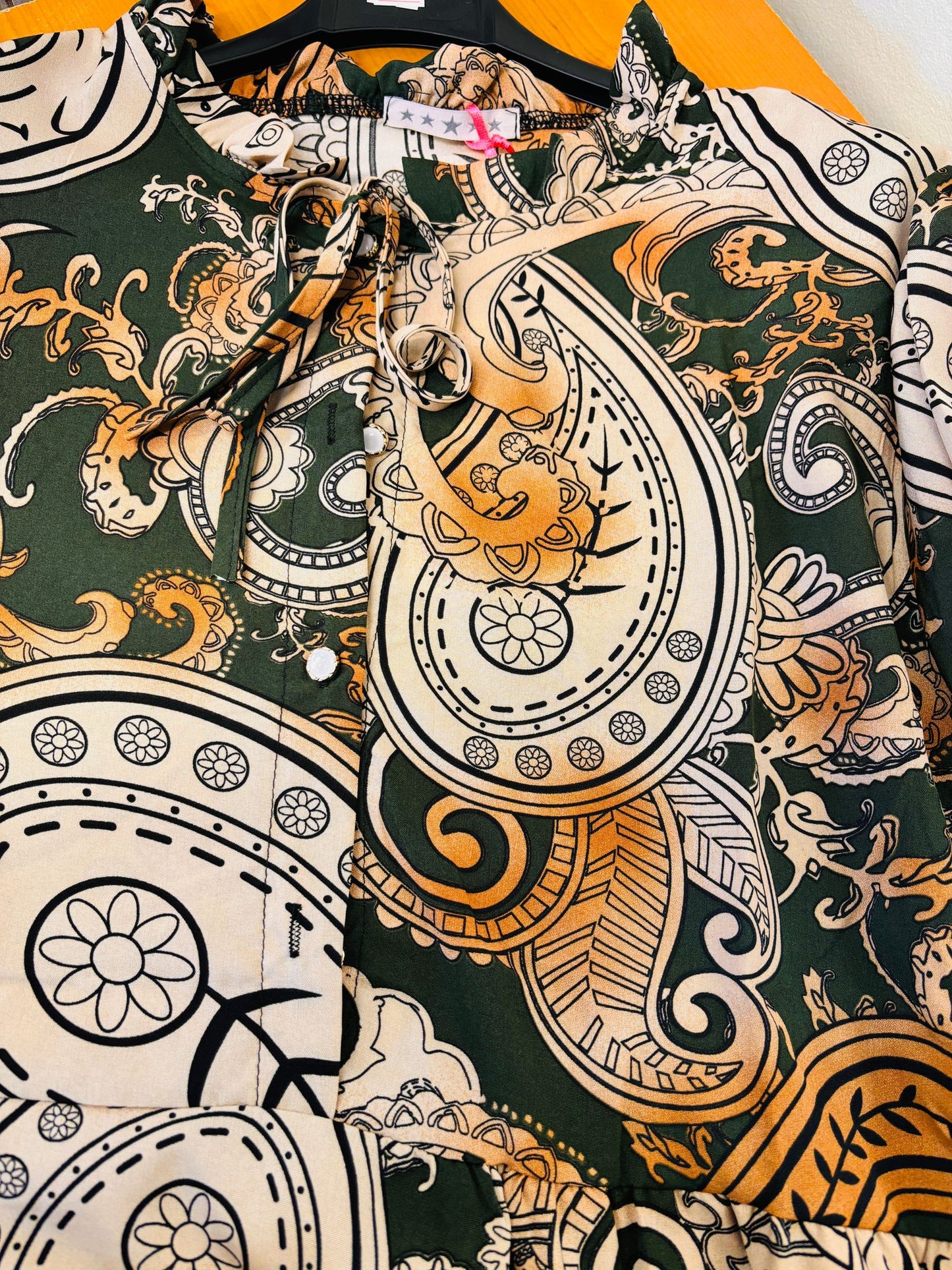Summer Print Long Sleeve & Long Dress with New Fashion Style