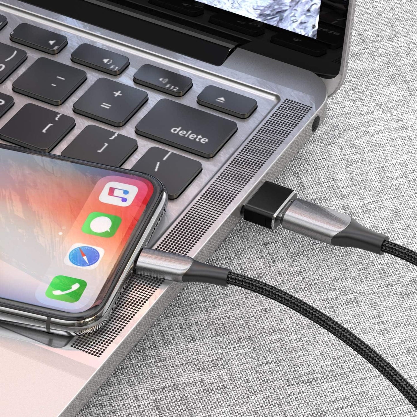 USB to USB C Adapter Cable 3-Pack - USB C Female to USB A Male Charger Cable Converter for Apple iWatch 8 7, MacBook, iPhone 12 13 14 15 Max Pro, Airpods, iPad 10 Air 4 5 Mini 6, CarPlay, Galaxy S23 S24 A34 by BASESAILOR